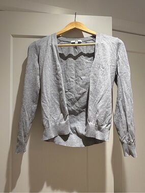 Uniqlo Light Gray Open Cardigan Sweater